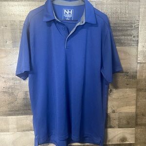 North Hudson Performance Men's Royal Blue Polo with Contrast Trim Large